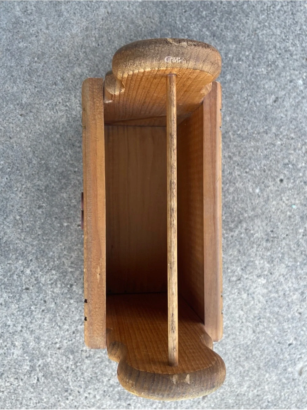 Vintage 90s Country Cottage Cottagecore Wooden Handle Basket Storage Decor